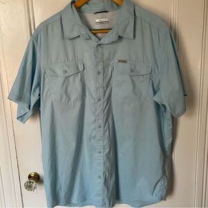 Columbia Omniwick Sun Shirt Men’s XXL Short Sleeve Vented Button Up Light Weight